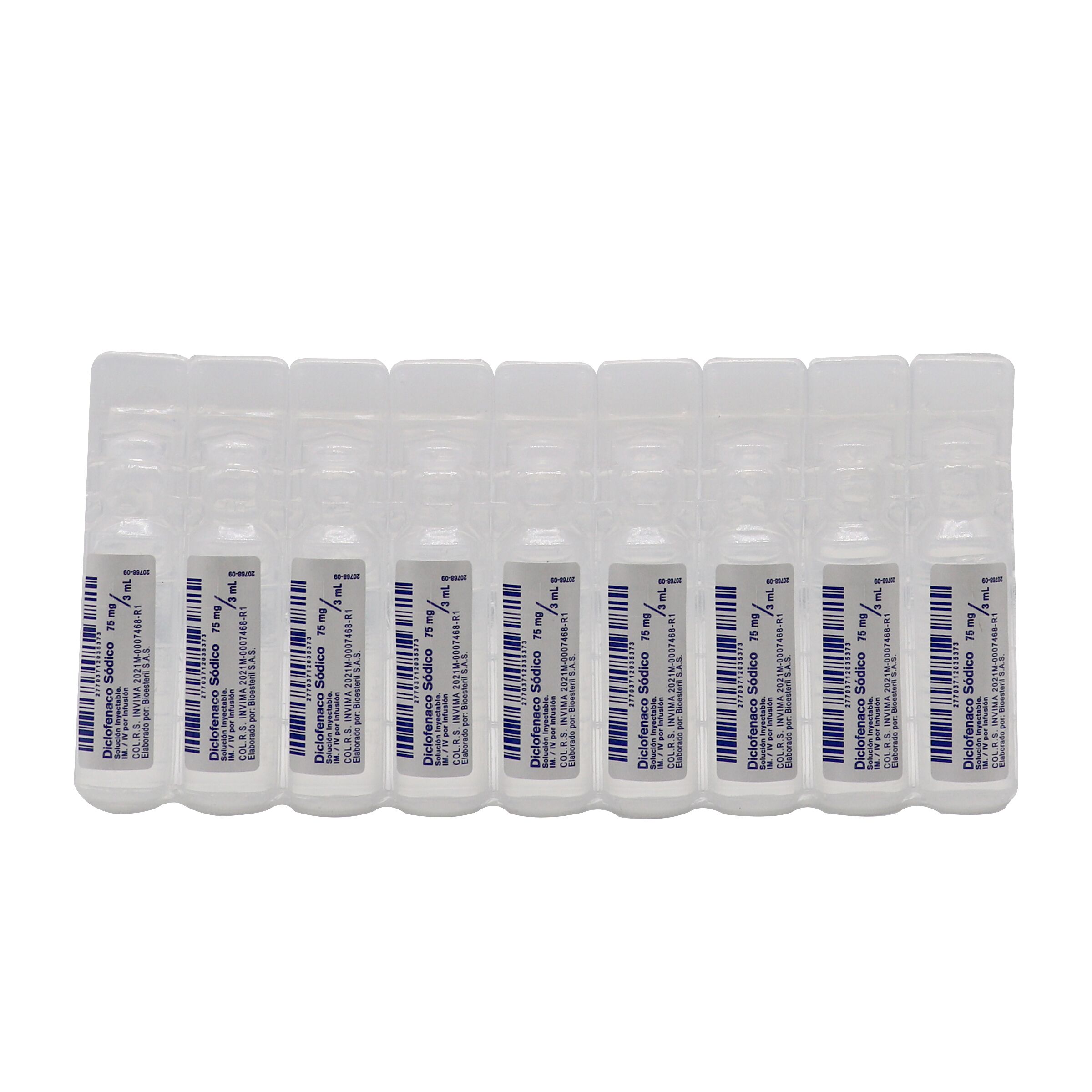 DICLOFENACO 75 mg/3 mL SOLUCIÓN INYECTABLE (10 AMPOLLAS) - Imagen 2